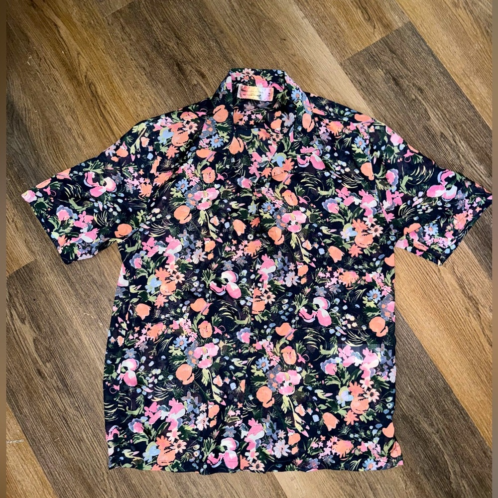 Abercrombie & Fitch x The Trevor Project Button Up Floral Print Shirt